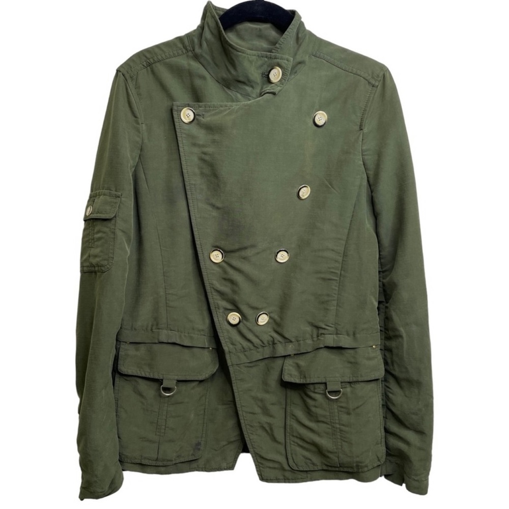 Anthropologie Daughters of the Liberation Green Military Utility Jacket SZ 12